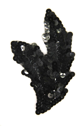 Schwinge klein schwarz links ca. 9x5cm