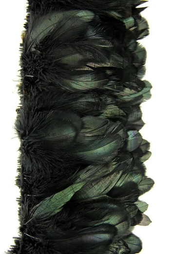 Hahnenschlappen 10-15cm bronze-schwarz