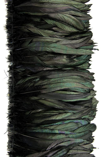 Hahnenschlappen 25-30cm schwarz-bronze