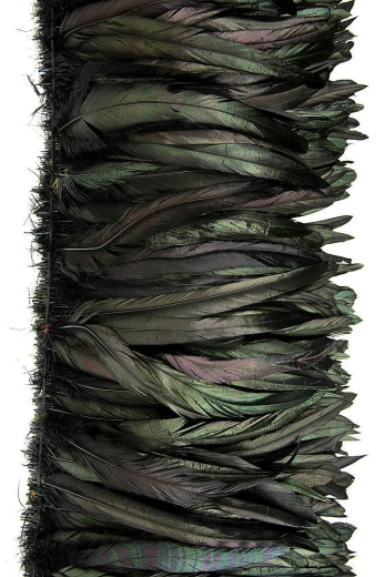 Hahnenschlappen 20-25cm schwarz-bronze