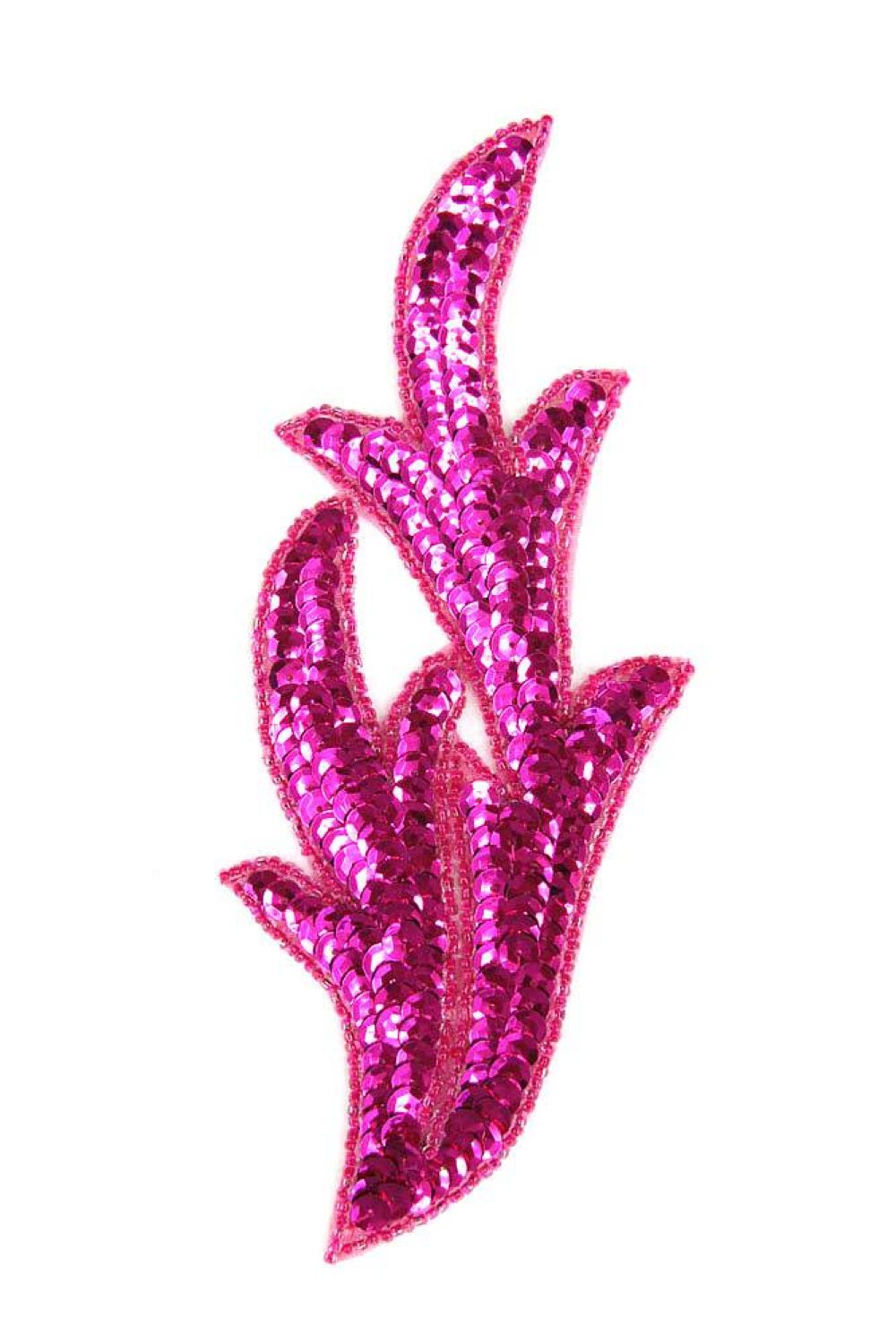 Perlenschwinge pink mit pinken Perlen rechts ca. 19x8cm