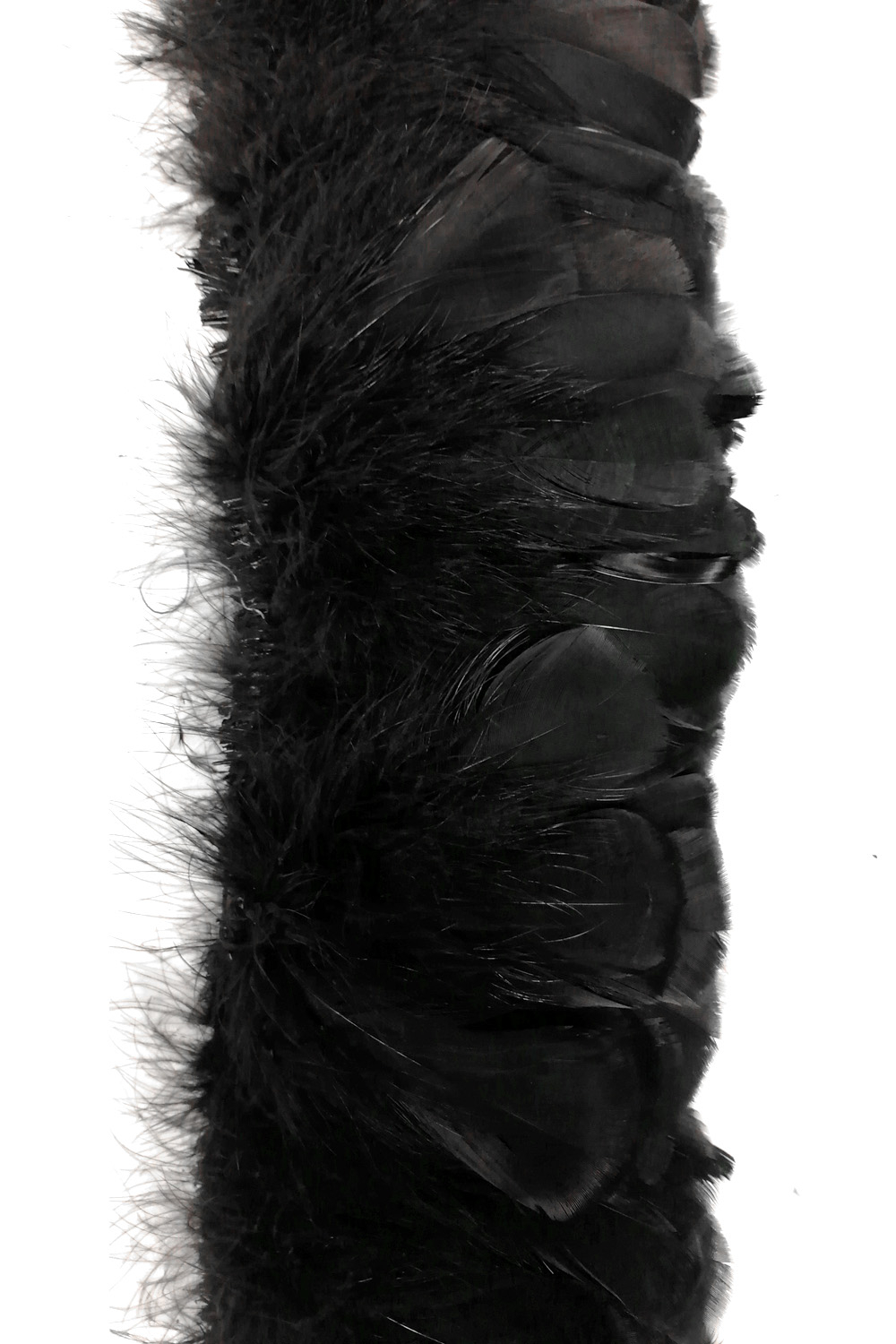 Putenspiegelfranse 12,5-15cm schwarz