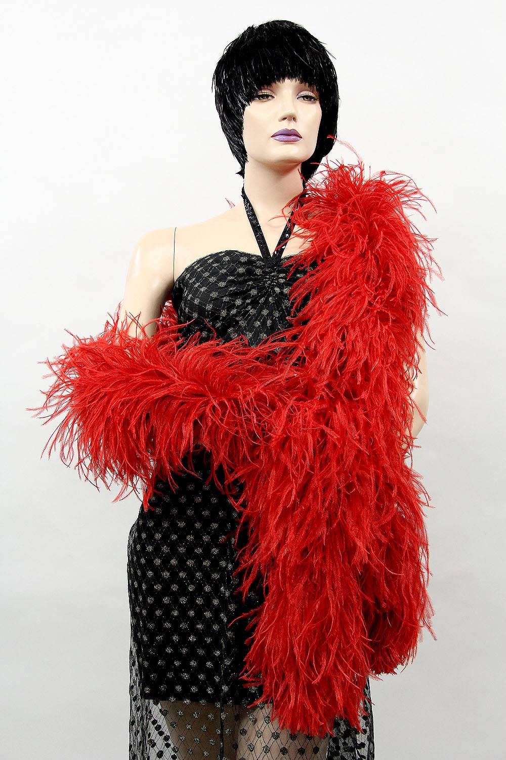 Ostrich Boa Dance Sport cherry 2m