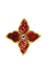 Blüte rot ca. 5x5cm