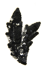 Schwinge klein schwarz rechts ca. 9x5cm