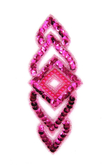 Raute pink ca. 15x6cm