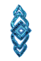 Raute türkis ca. 15x6cm