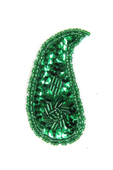 Perlentropfen grün rechts ca. 7x3cm