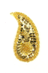 Perlentropfen gold links ca. 7x3cm