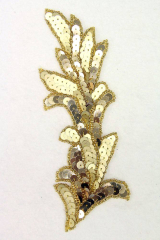 Zweig gold links ca. 18x6cm