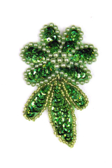 Blume hellgrünholo links ca. 7x4cm