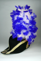 Ruffy-Stutzen weiß+blaue Spitzen 35cm