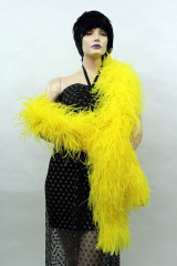 Straußenbesatz Tanzsport summeryellow Meterware