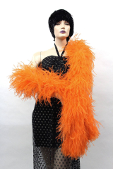 Ostrich Boa Dance Sport orange by meter
