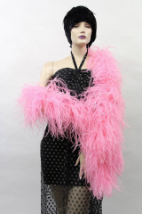 Straußenbesatz Tanzsport flamingo Meterware
