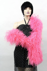 Straußenbesatz Tanzsport pink Meterware