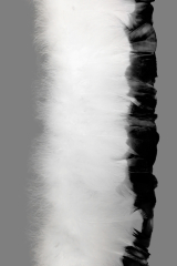 Putenspiegelfranse 12,5-15cm weiß-schwarz